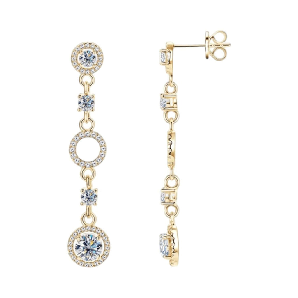 Moissanite Drop Earrings - Marùe