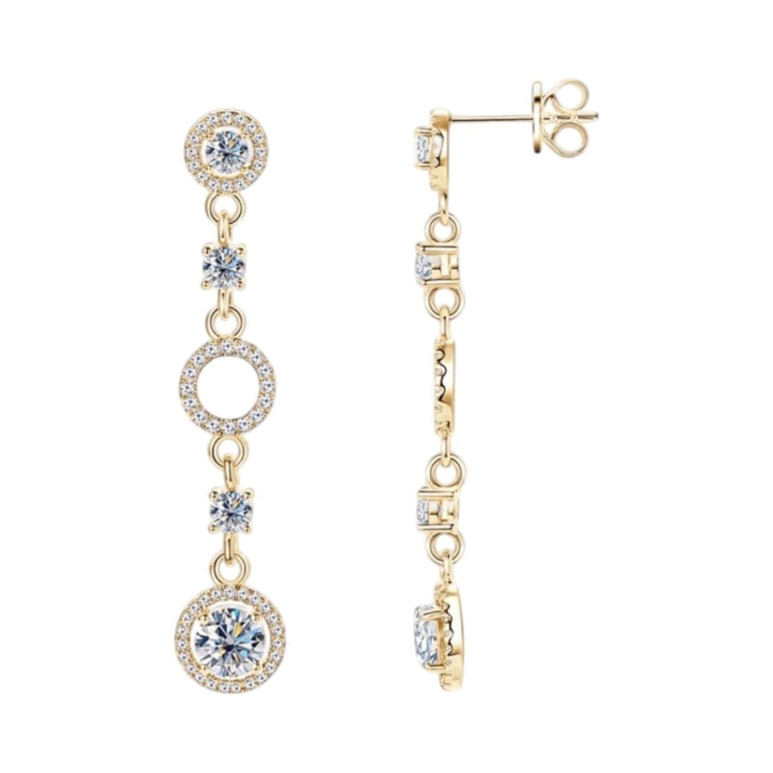 Moissanite Drop Earrings - Marùe