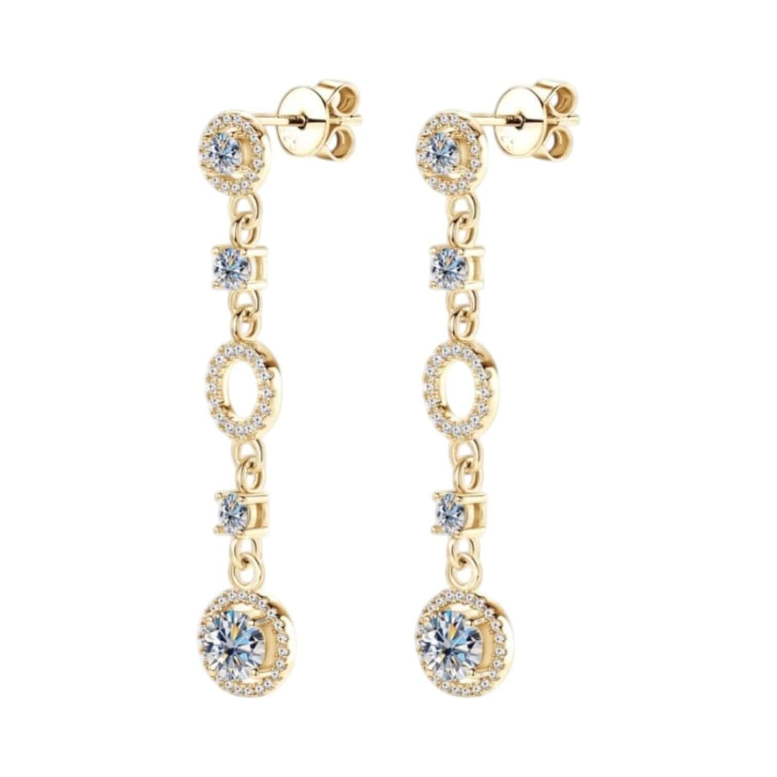 Moissanite Drop Earrings - Marùe