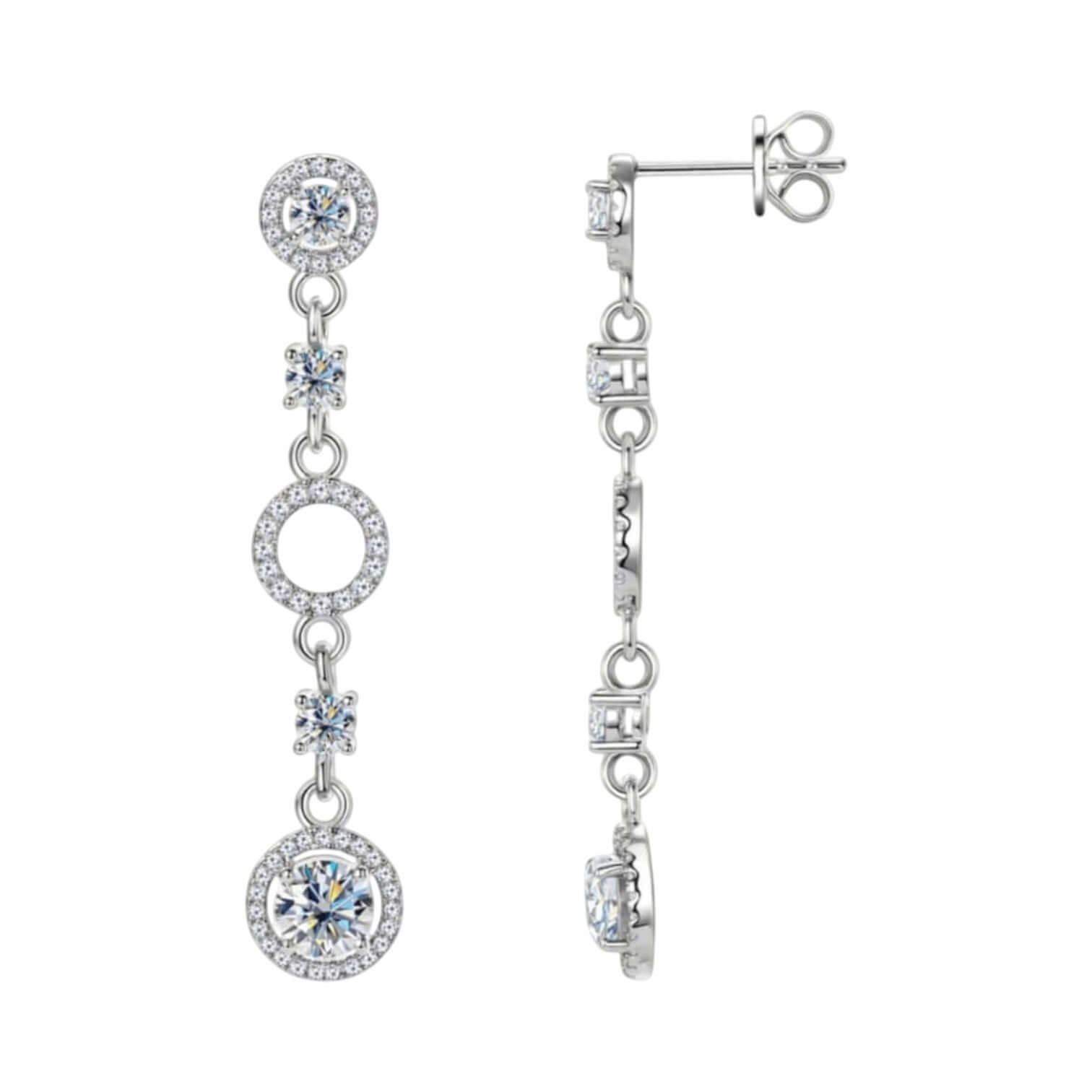 Moissanite Drop Earrings - Marùe
