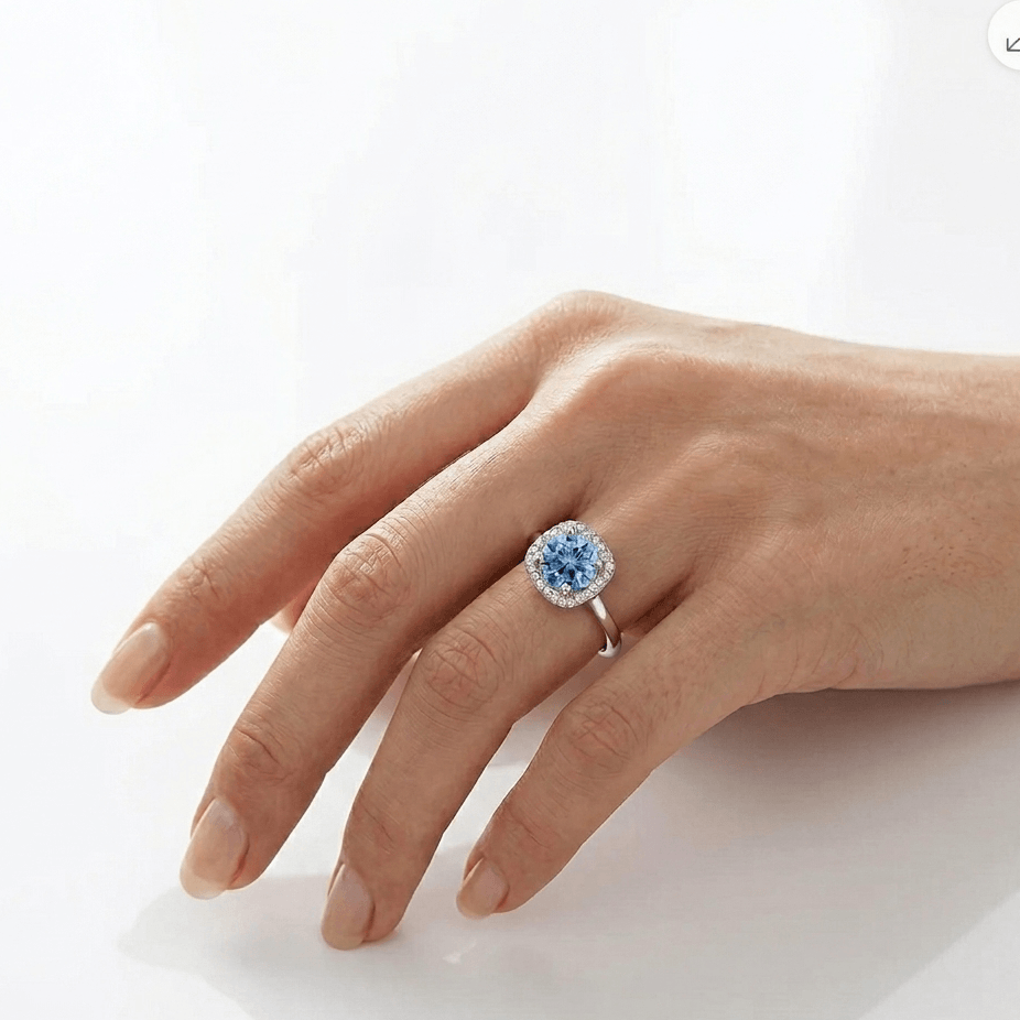 Geometric Moissanite Solitaire Ring 1.00ct – 925 Sterling Silver