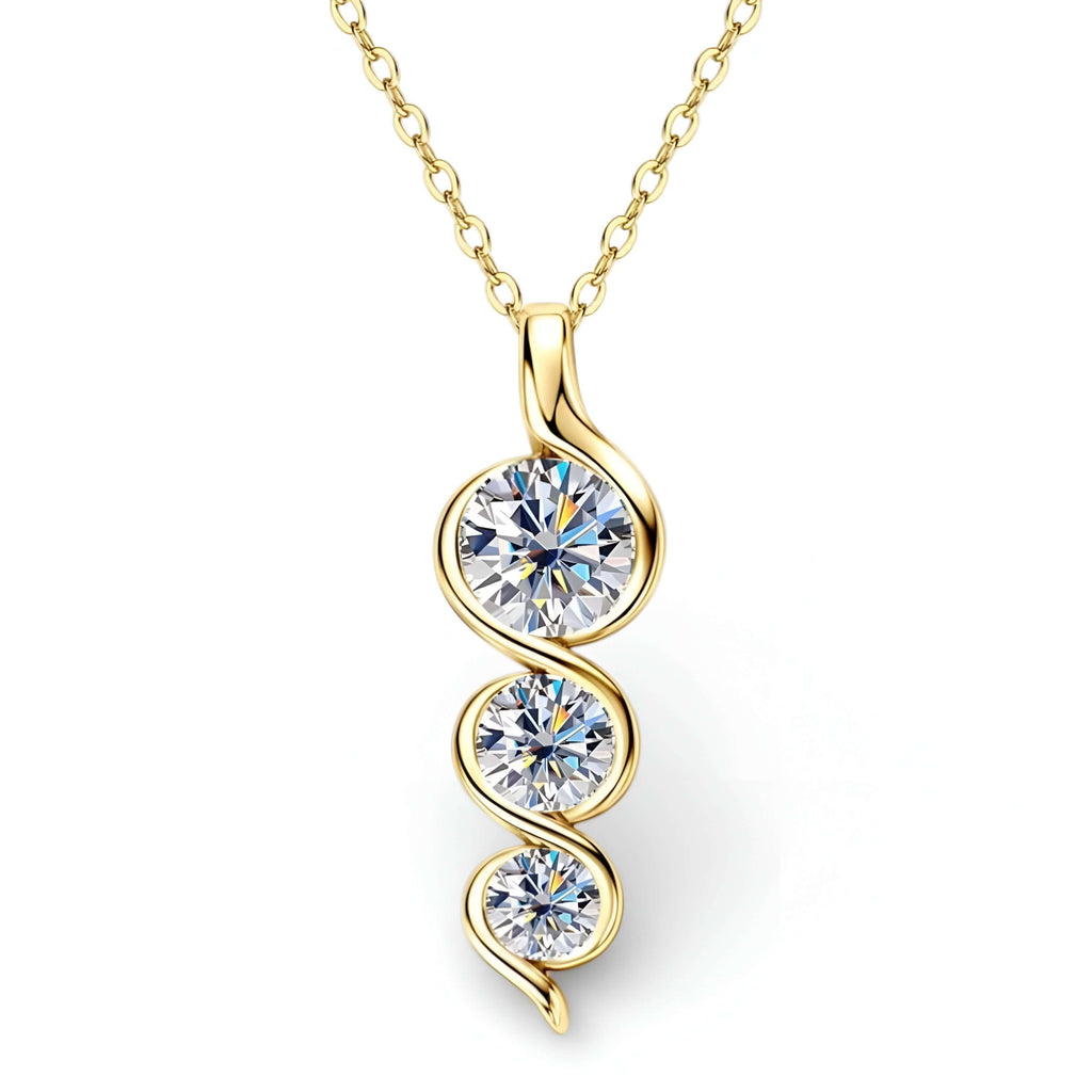 Moissanite Necklace in 925 Sterling Silver - Marùe