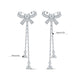 Handcrafted Moissanite Bowknot Drop Earrings