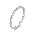 Pave Zircon Ring 925 Sterling Silver showcasing a pavé-style design with sparkling zircon stones.
