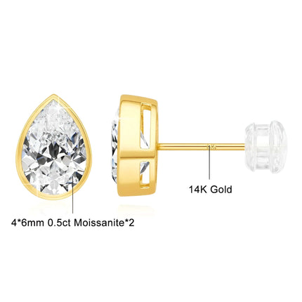 Pear Cut Stud Earrings - Marùe