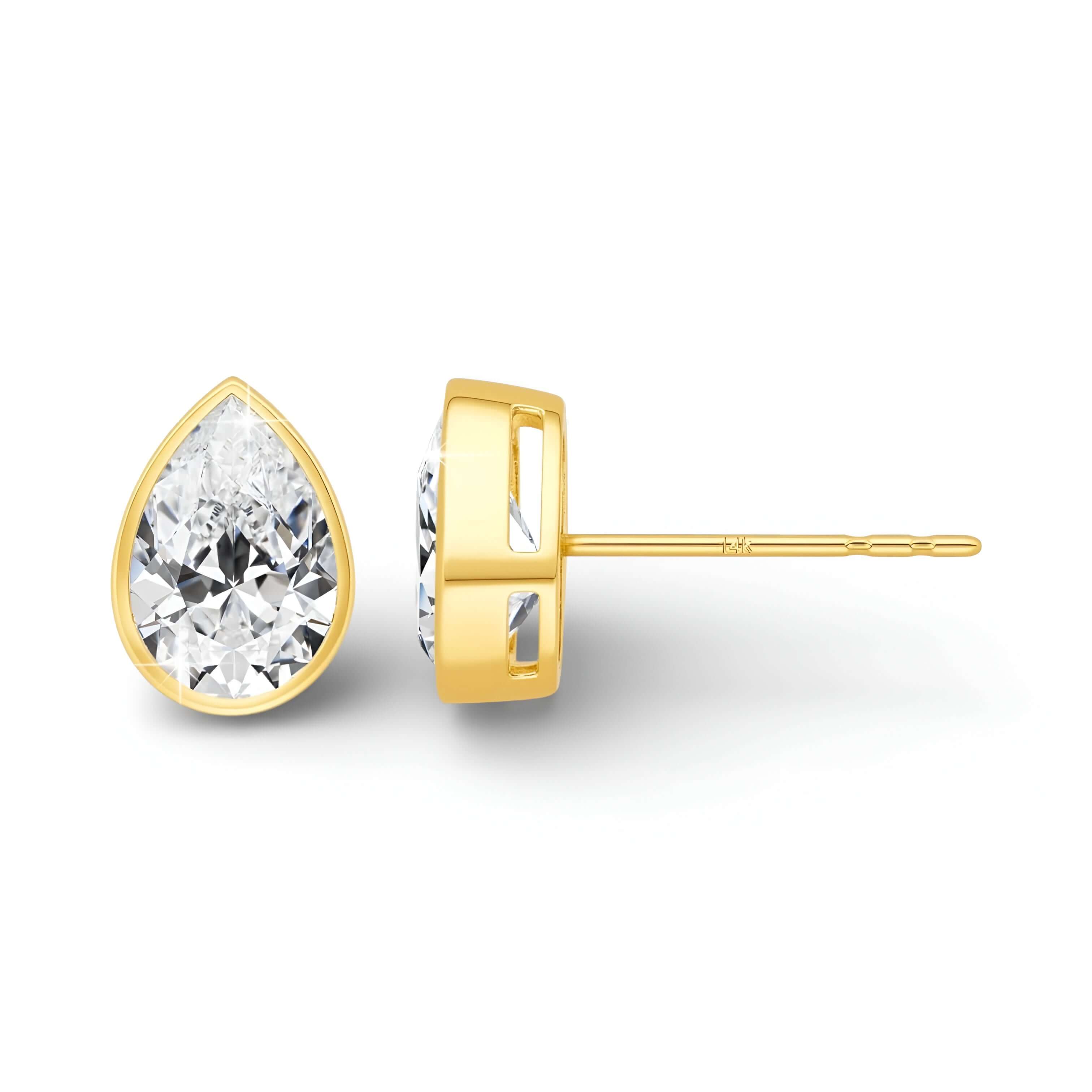 Pear Cut Stud Earrings - Marùe