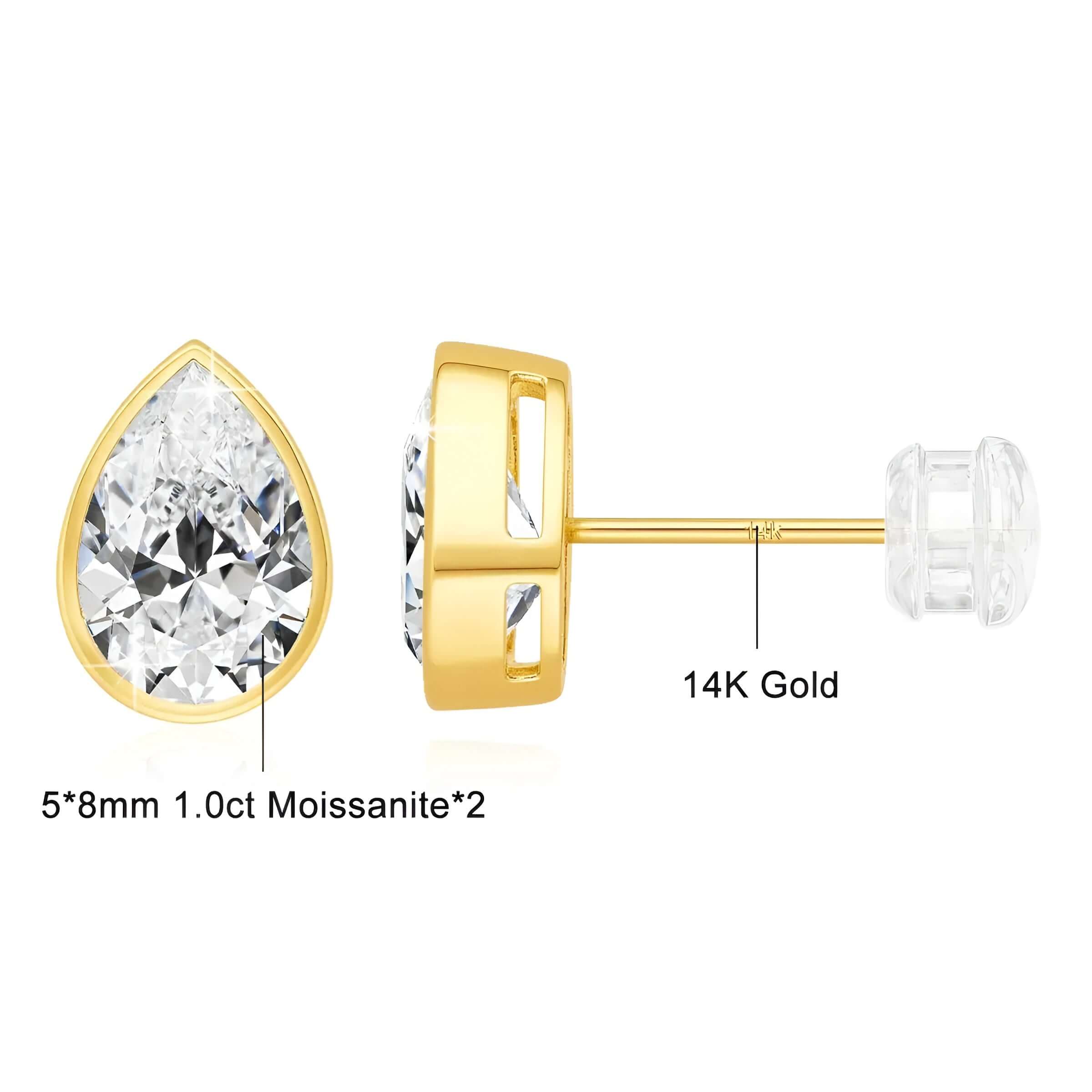 Pear Cut Stud Earrings - Marùe