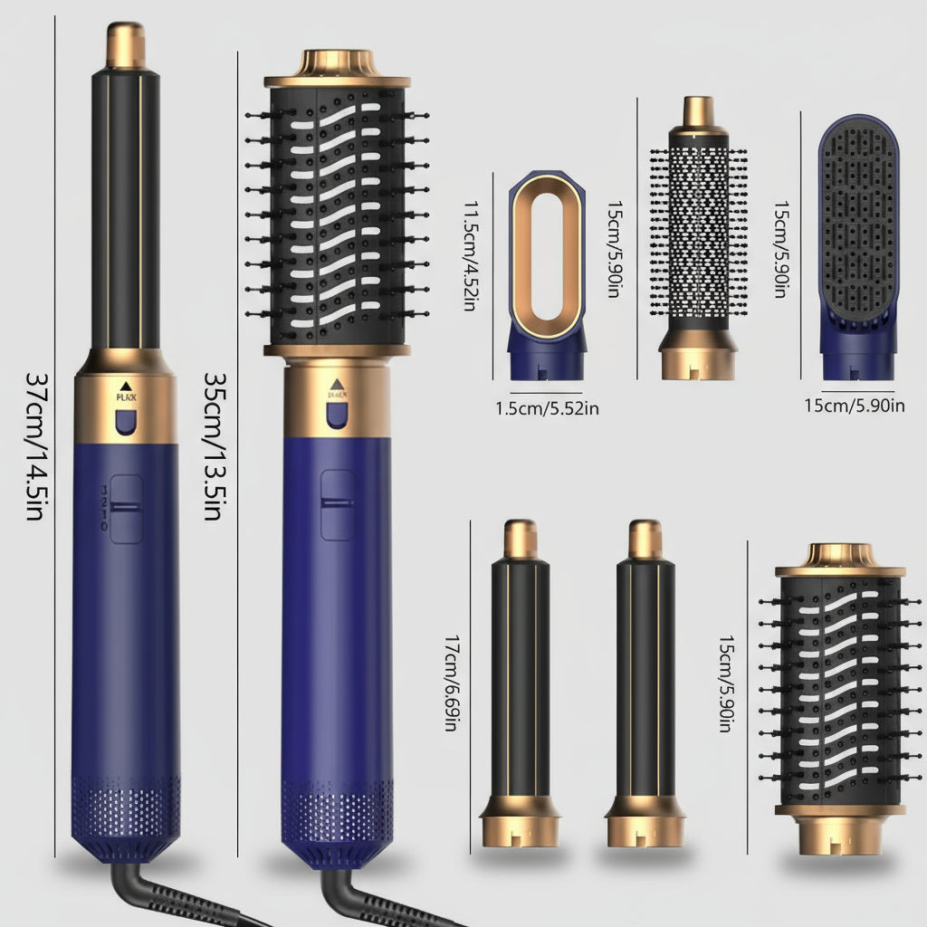 Hair Dryer - Hair styler Professional Multi Styler 7-in-1 100W with interchangeable styling attachments and digital temperature control.