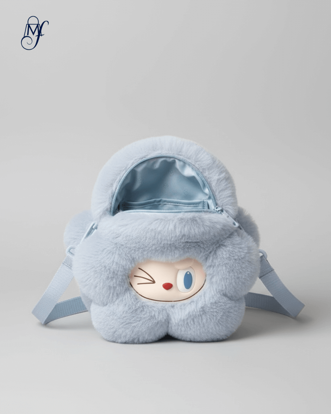 Labubu Handbag in light blue color with a playful design, perfect for ages 14 and up by POP MART.