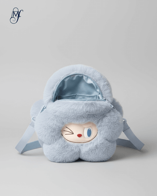 Labubu Handbag in light blue color with a playful design, perfect for ages 14 and up by POP MART.