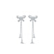 Handcrafted Moissanite Bowknot Drop Earrings