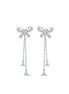 Handcrafted Moissanite Bowknot Drop Earrings