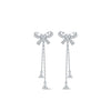 Handcrafted Moissanite Bowknot Drop Earrings
