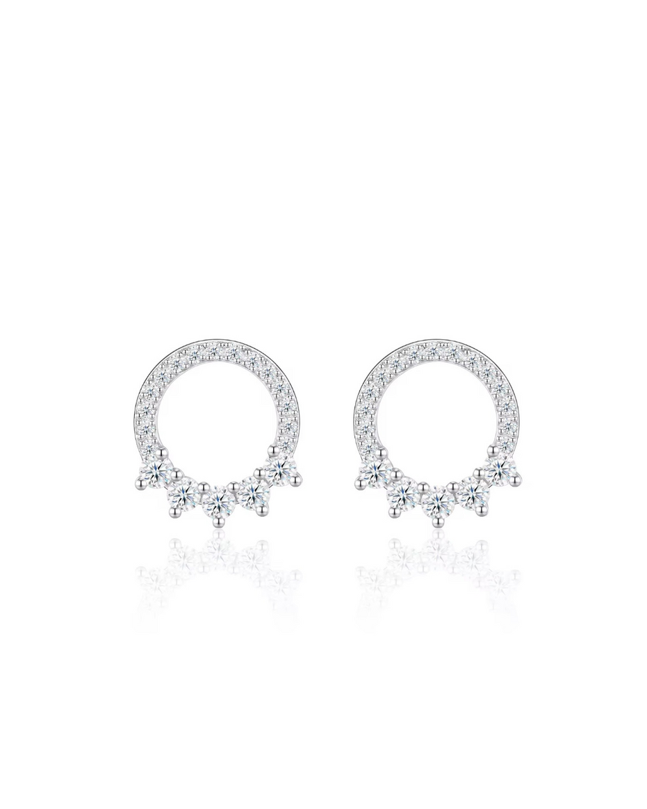 Orecchini con diamante moissanite 