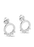 Orecchini a Cerchio in Moissanite con Scintillante Design Floreale