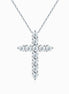 Collana con Pendente a Croce con Diamante Moissanite