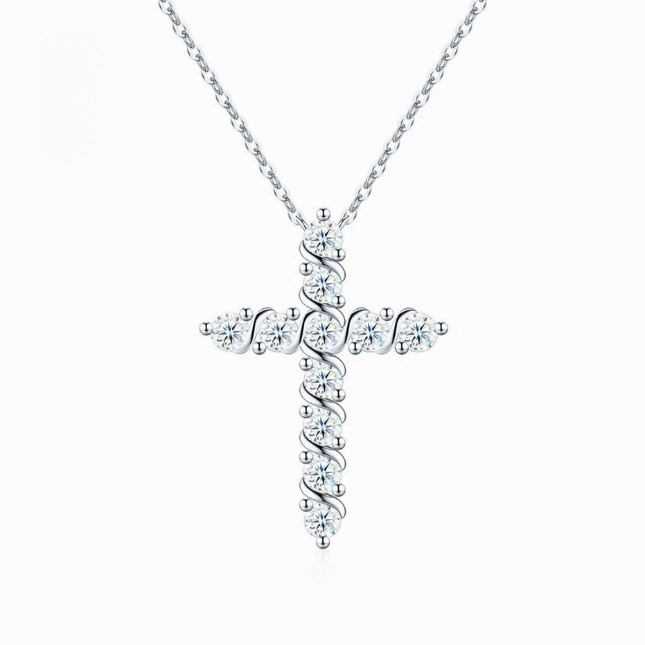 Collana con diamante moissanite