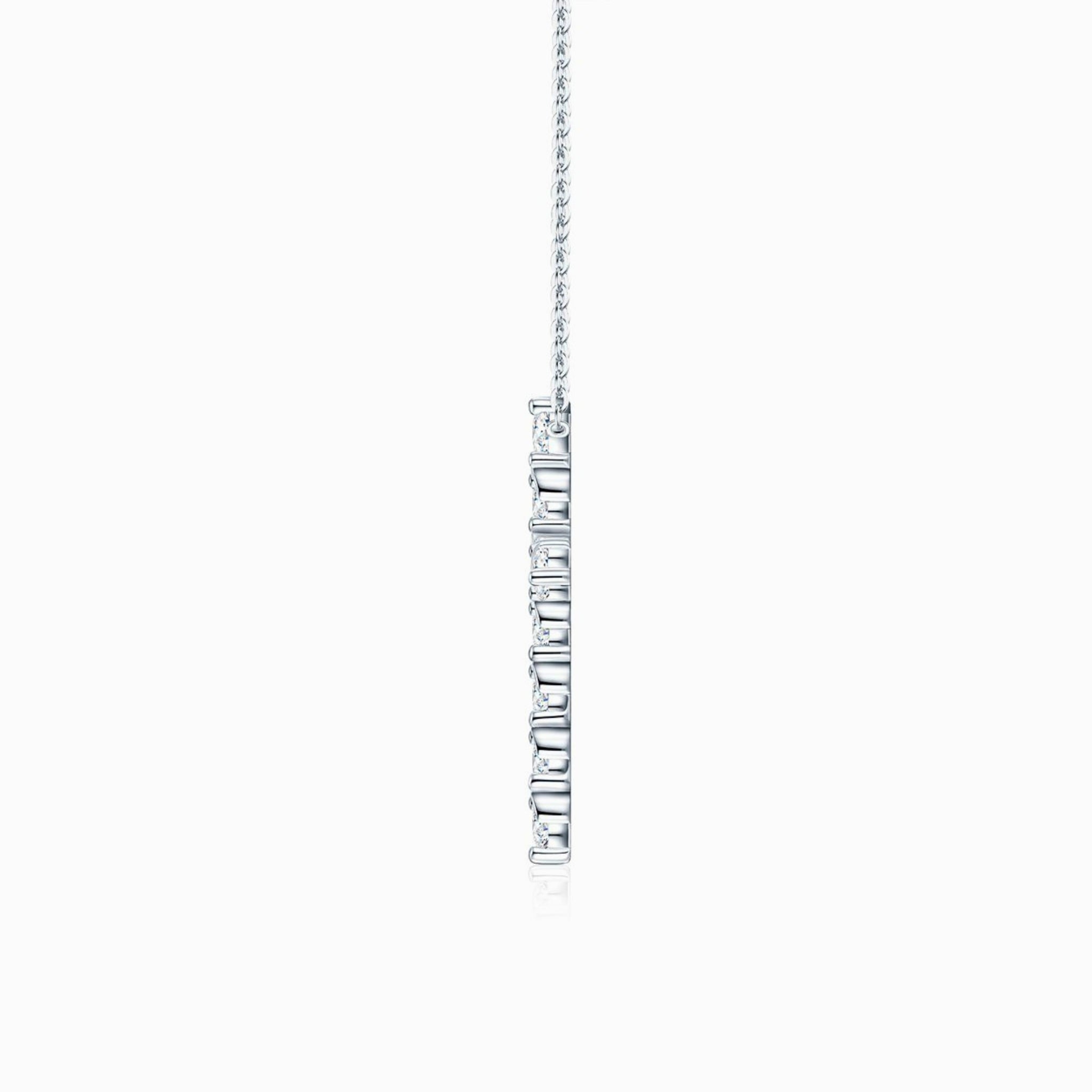 Collana con Pendente a Croce con Diamante Moissanite