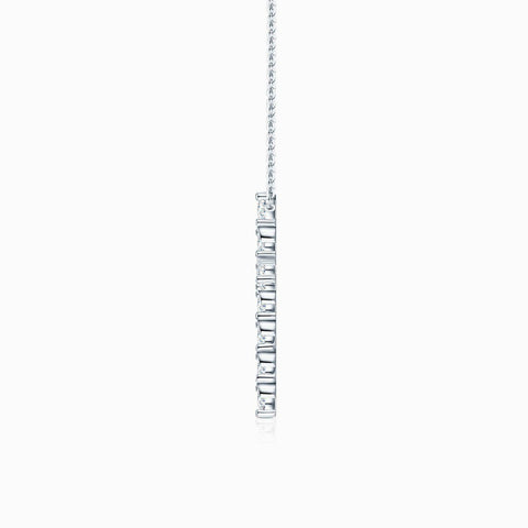 Sparkling Moissanite Cross Pendant Necklace