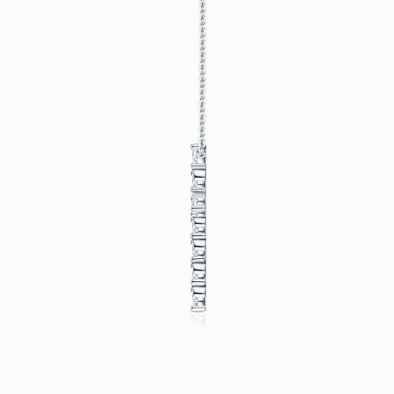 Sparkling Moissanite Cross Pendant Necklace