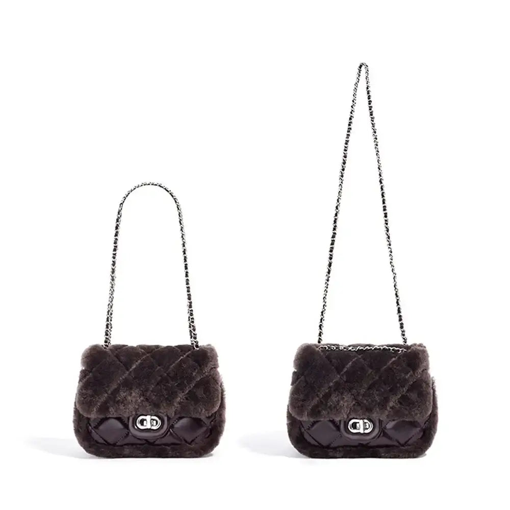 Elegant geometric leather handbag in dark gray, large capacity, single shoulder crossbody bag for women.