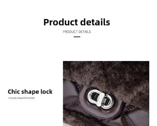 Elegant geometric handbag lock detail showcasing chic shape lock design with unique buckle for added style.