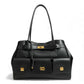 Women's Black Leather Tote Bag