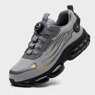 Anti-smash Work Shoes For Men featuring rubber outsole and breathable fabric upper.