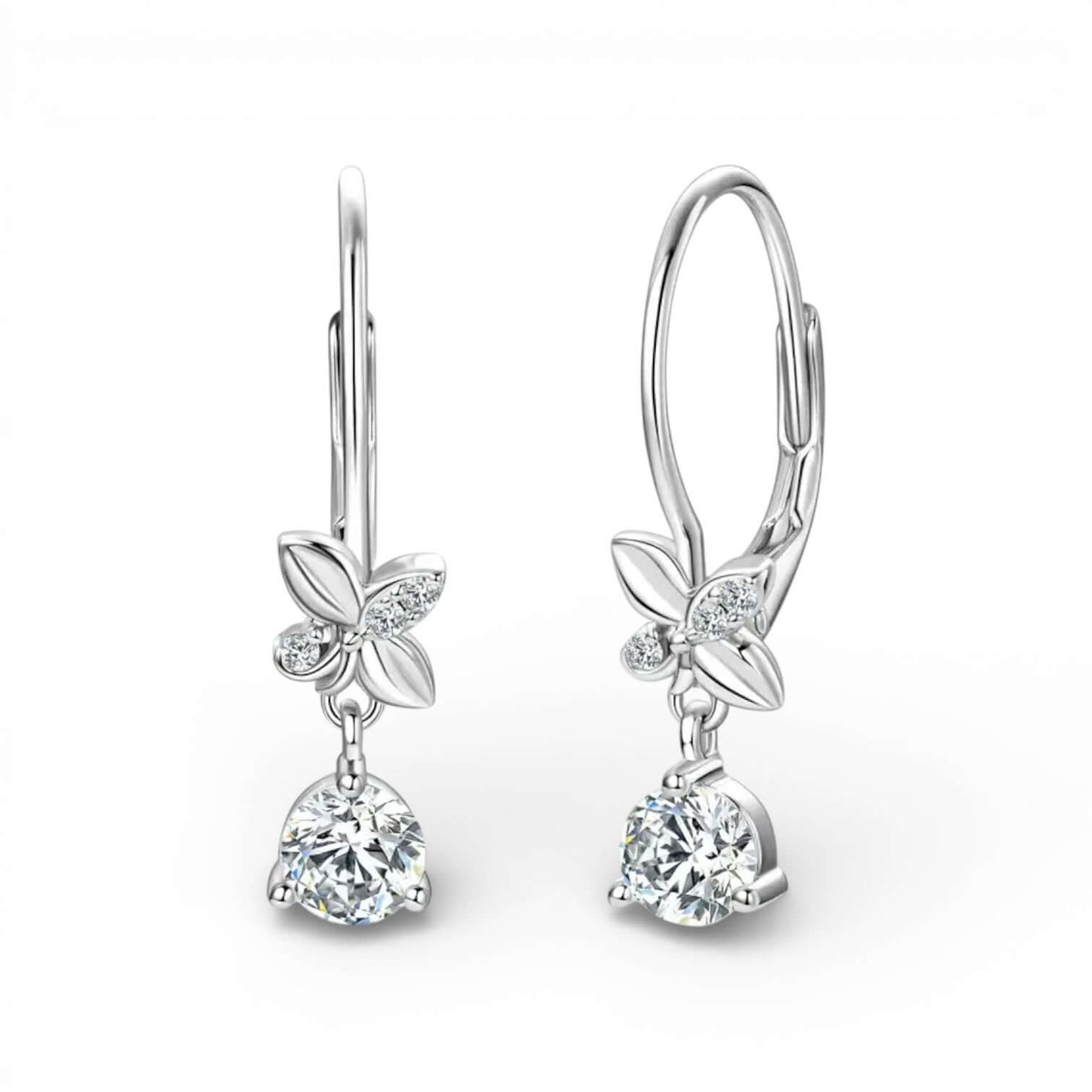 Moissanite Drop Earring 925 Sterling Silver