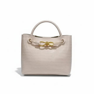 Women's Handbag Stone Pattern Tote Bag with soft exterior and stylish hasp closure.