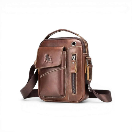 Herren-Schultertasche aus echtem Leder