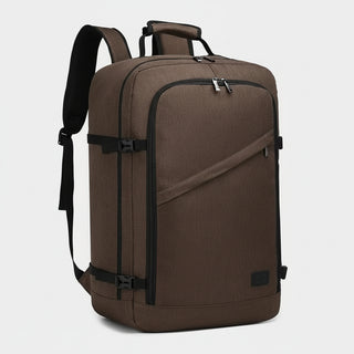 Backpack Waterproof Laptop Travel in brown with reflective safety design, ideal for men and outdoor adventures.
