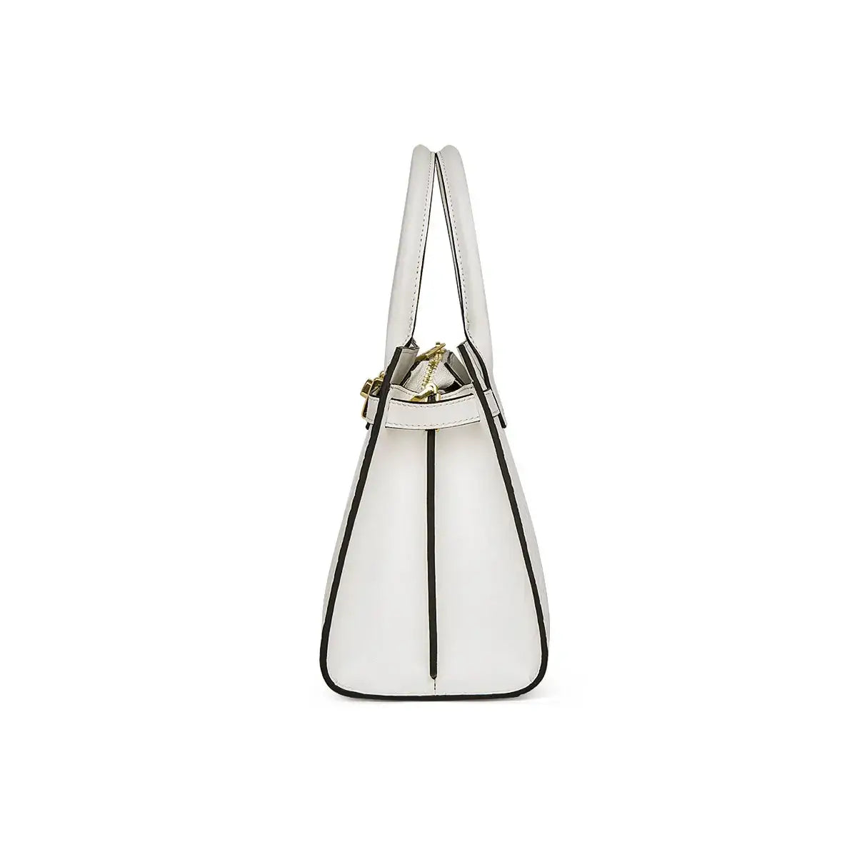 Croc-Embossed Leather Top Handle Bag with Shoulder Strap