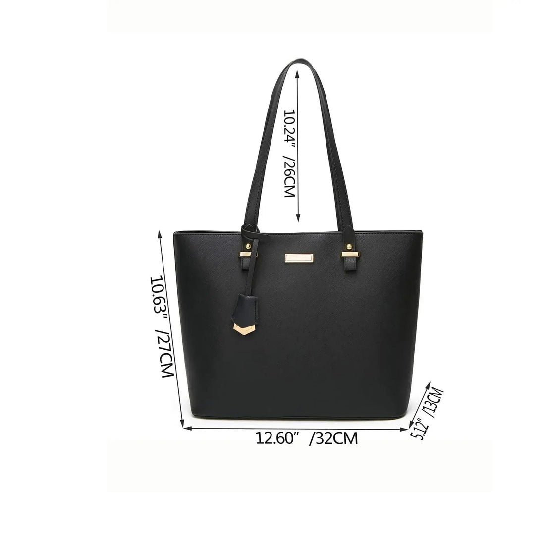 Women's Handbag 4-Piece Set in versatile PU material with detailed dimensions