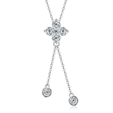 Moissanite Four Leaf Clover Pendant Necklace