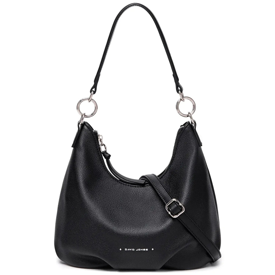 Luxury black crossbody bag for women with wide straps, casual design, perfect for parties and everyday use.