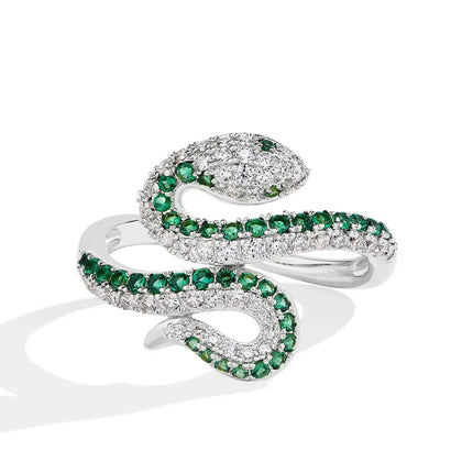 Vollständiger Moissanit-Schlangenring