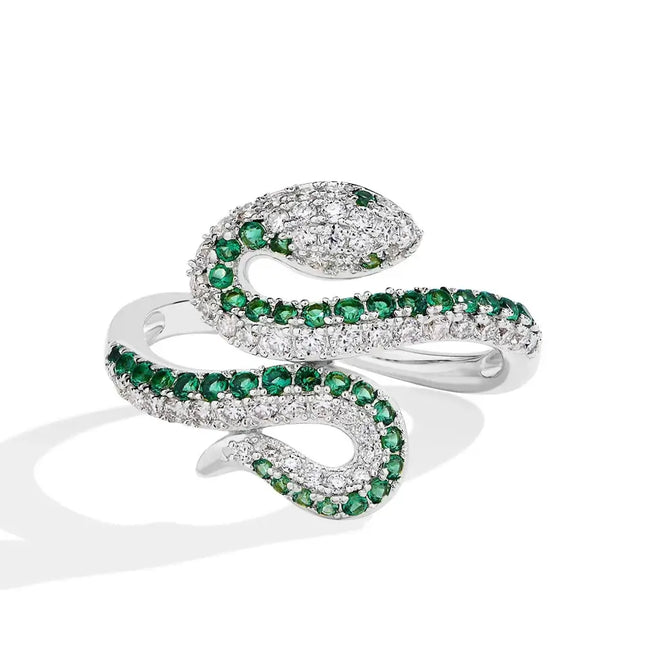 Vollständiger Moissanit-Schlangenring