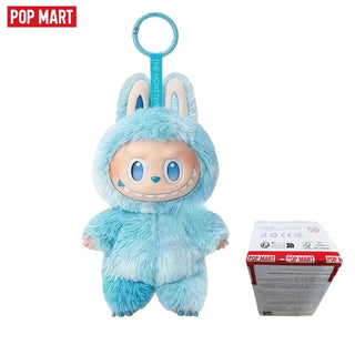 Labubu Doll - Blind Box Gift featuring a blue plush doll by POP MART with a playful design.