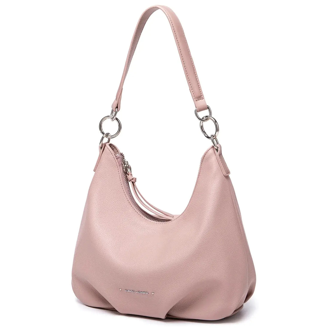 Luxury pink crossbody bag for women, casual soft saddle style handbag with wide straps.