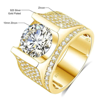 Moissanit-Ring für Herren