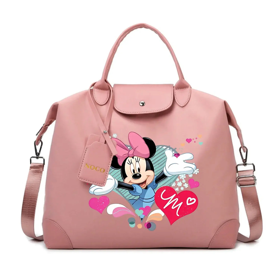 Disney Mickey Mouse Crossbody Bag featuring Minnie Mouse in a playful design with hearts.
