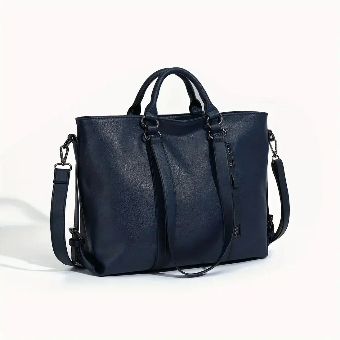 Vintage Women's Bag with large capacity, durable design, and stylish navy color.