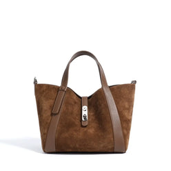Women's Bucket Bags Suede Genuine Leather