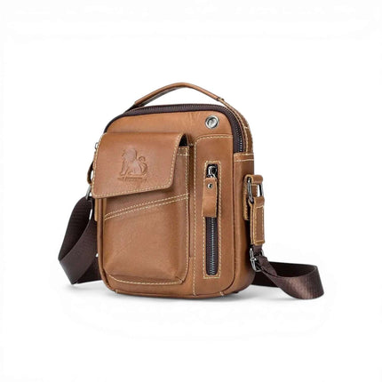 Herren-Schultertasche aus echtem Leder