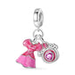 Charm Bead 925 Sterling Silver Butterfly, Daisy & Rose
