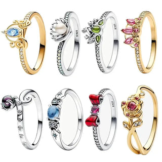 New Princess Ring Series Sterling Silver featuring various elegant designs and sparkling inlays.