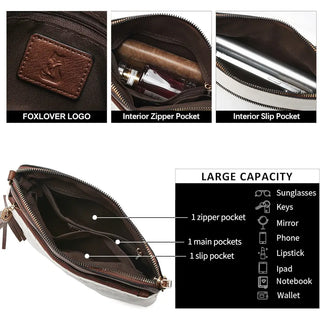 Interior view of PU Crossbody Bag showing pockets and compartments for organization and storage