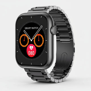 Smartwatches featuring Bluetooth call and message notifications with a sleek design and health tracking display.