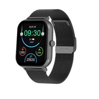 Smartwatches with Bluetooth featuring a sleek design and fitness tracking capabilities, displaying time and activity metrics.